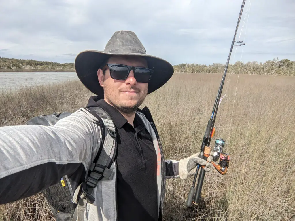 Jeremy Billett fishing and hiking in Australia